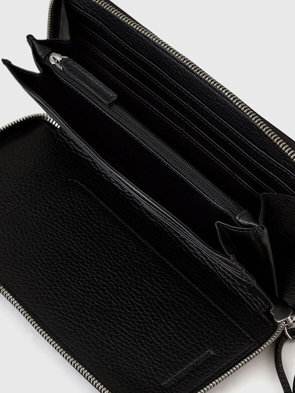 Black leather wallet - 4