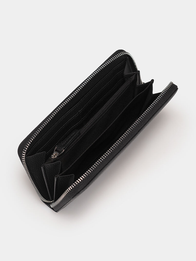 Wallet with grained texture and logo - 3