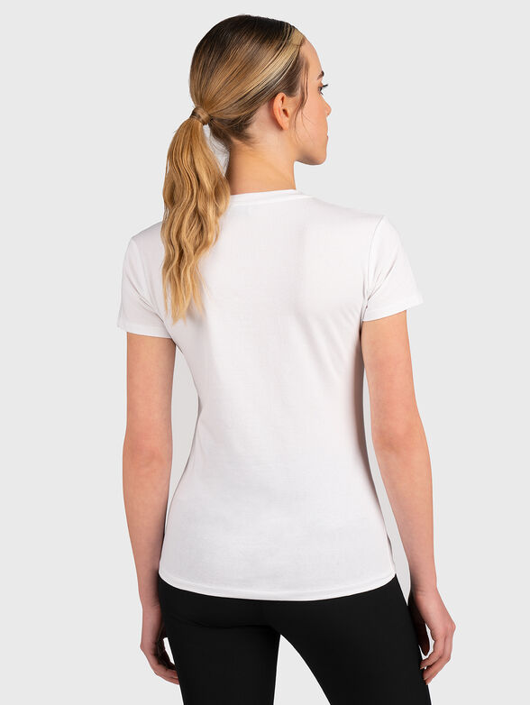 White T-shirt with multicolor print - 3