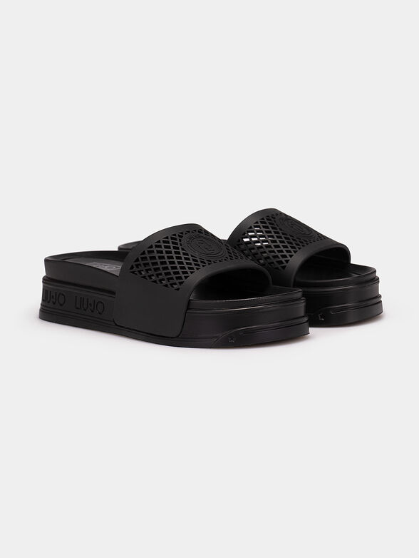 Black sliders with branded band - 2