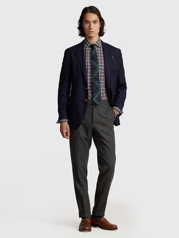 Checked shirt with logo embroidery - 2