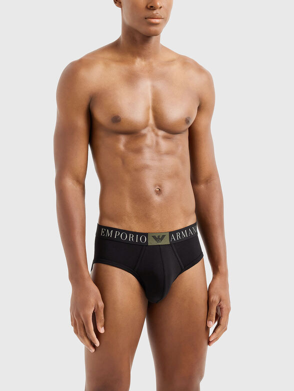Black cotton briefs - 1