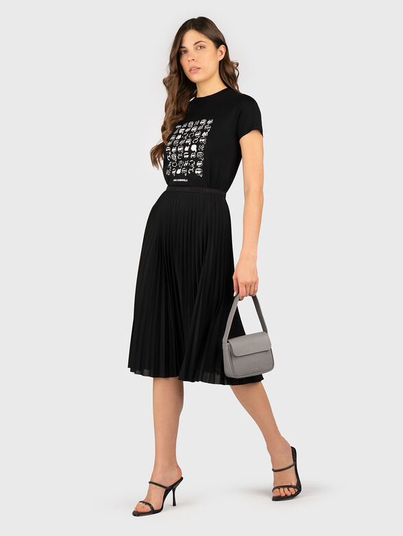 Cotton T-shirt with oval neckline - 2