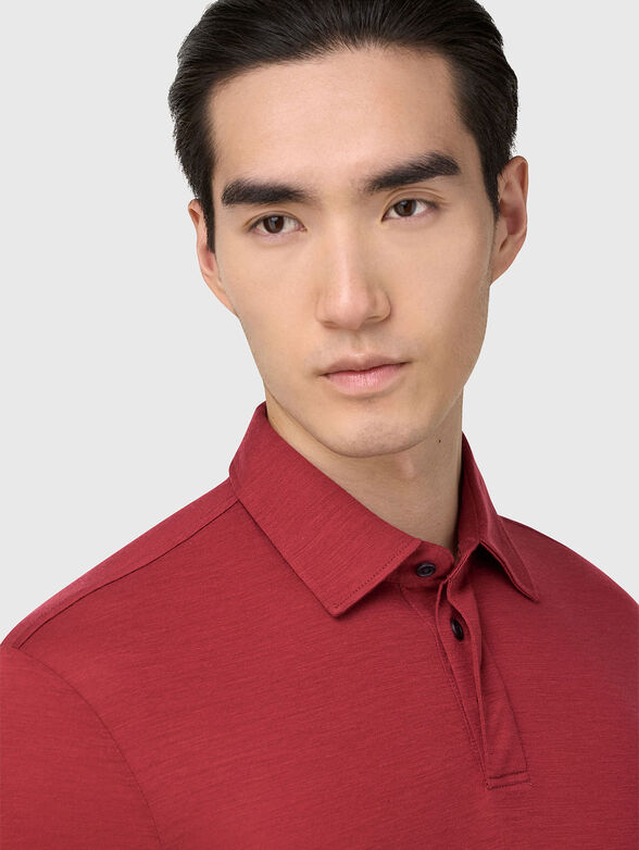 Wool blend polo shirt - 4