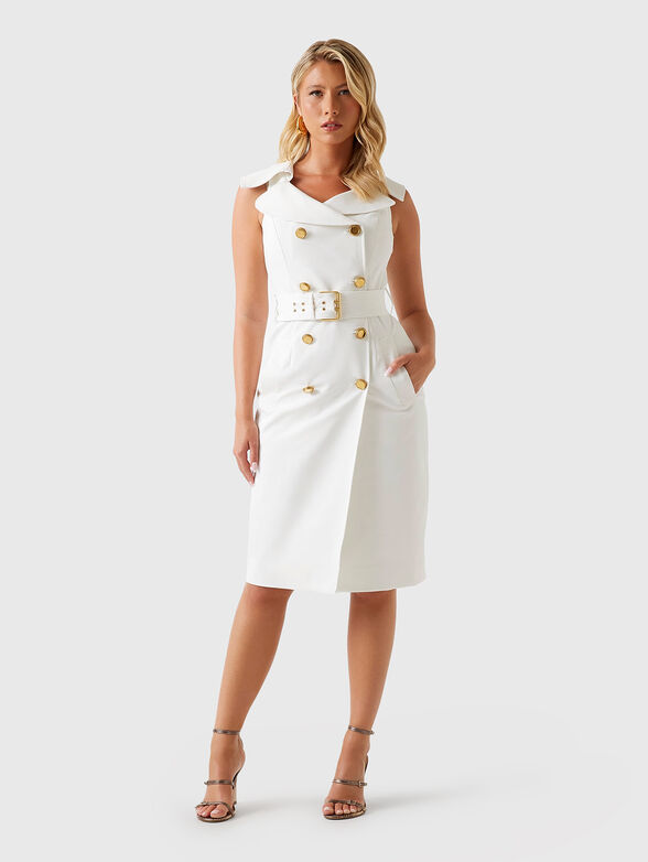 NADA cotton dress with waist belt - 4
