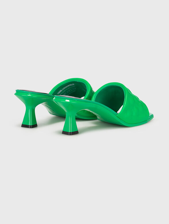 PANACHE leather heeled slippers - 3