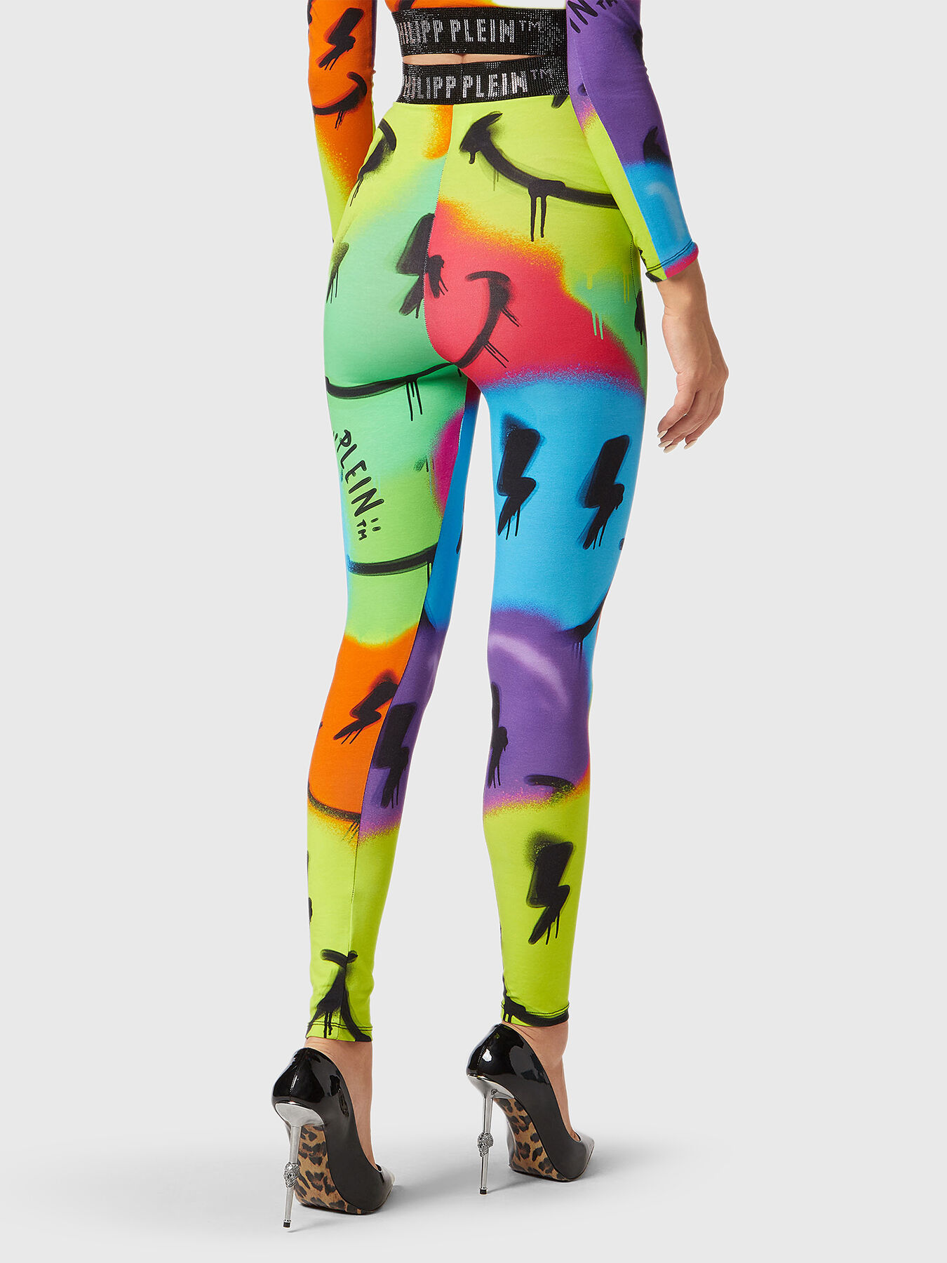 Multicoloured leggings clearance