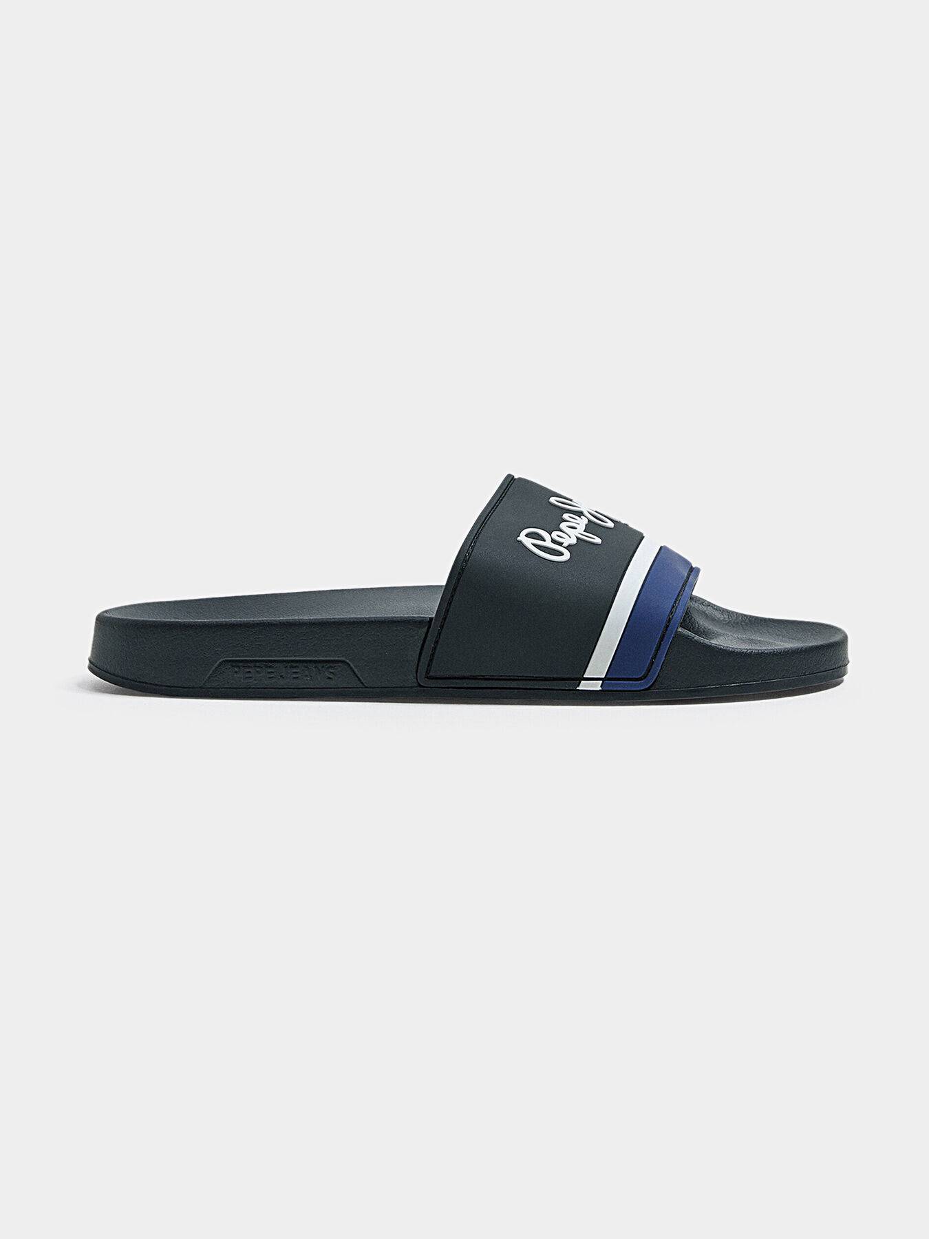 Black slides PORTOBELLO brand Pepe Jeans Globalbrandsstore en