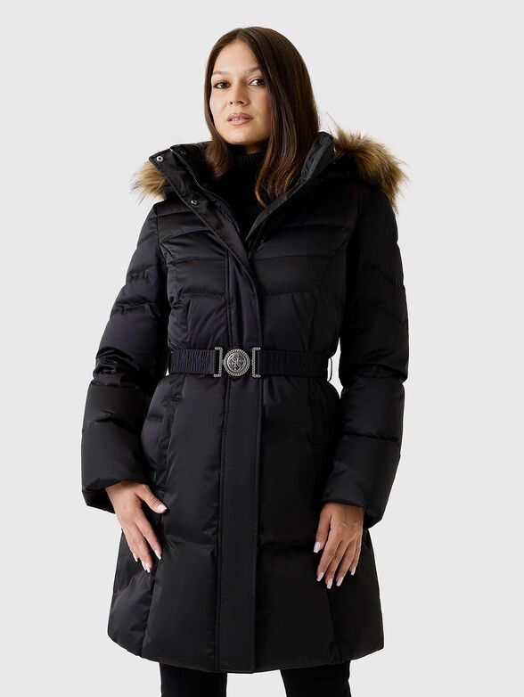 Real down puffer hooded jacket - 1