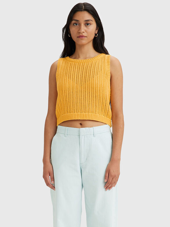 Orange knitted top - 0