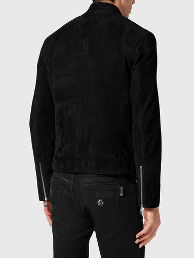 Beige suede biker jacket - 3