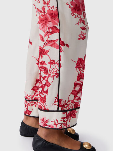 Printed satin trousers - 4