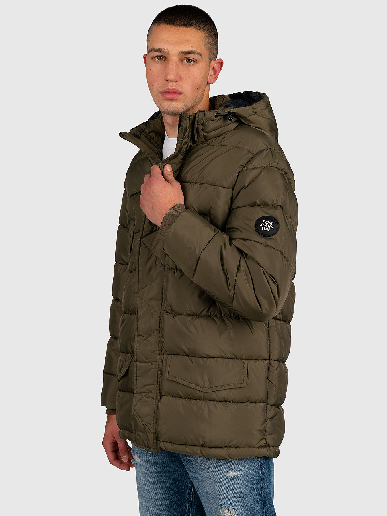 Quilted jacket with a hood HINDLEY brand Pepe Jeans Globalbrandsstore en