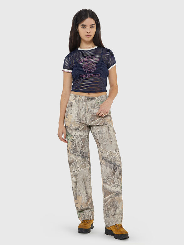Mesh T-shirt with logo - 1