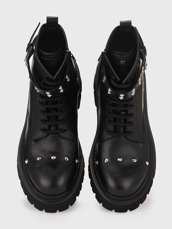 Leather boots with  studs  - 6