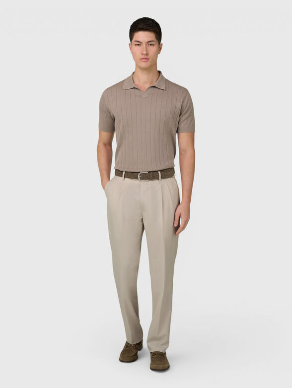 Cotton and silk polo-shirt - 2