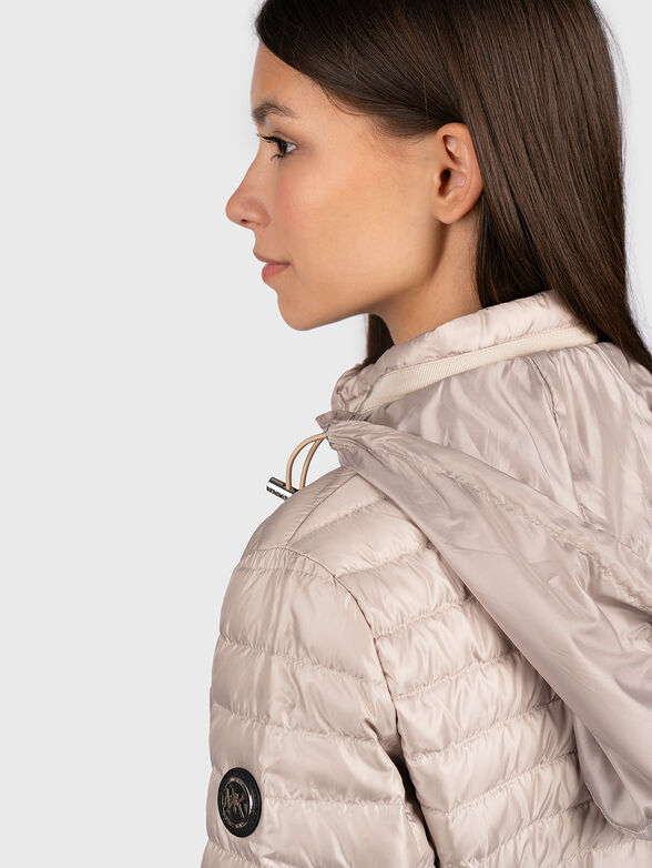 Beige jacket with belt - 4