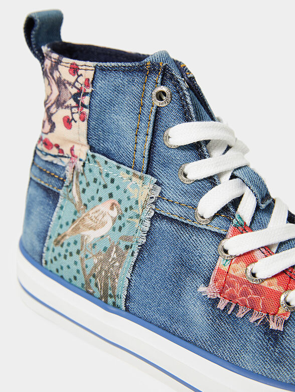 High top sneakers with patches - 6
