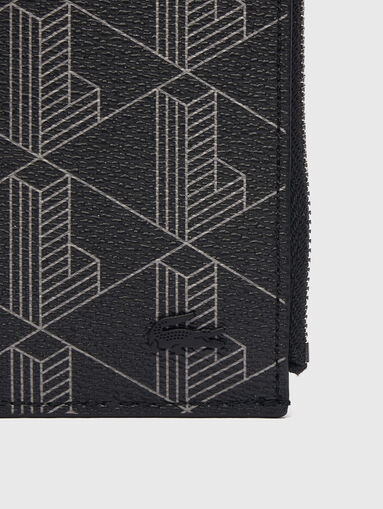 Black card holder with monogram logo - 4