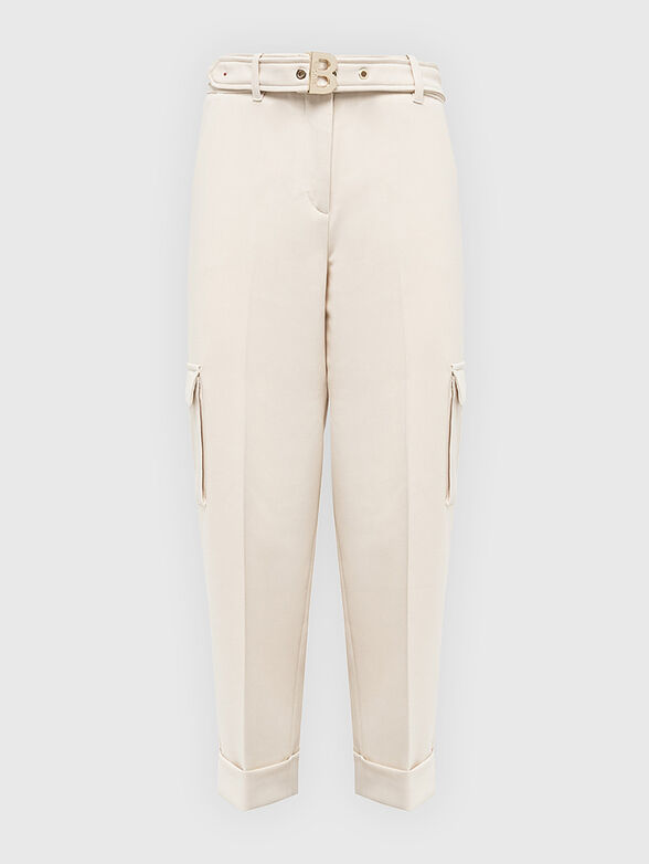 High-waisted cargo pants - 0