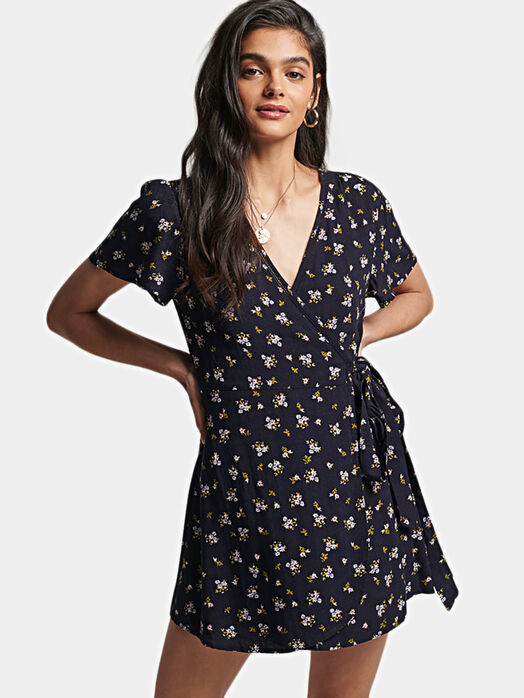 Short dress with floral print