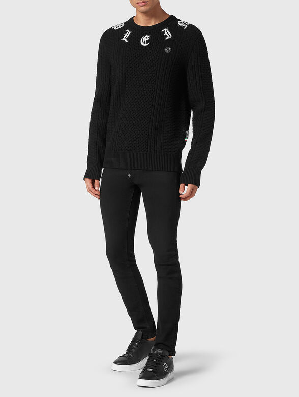 Black sweater in wool and cashmere - 2