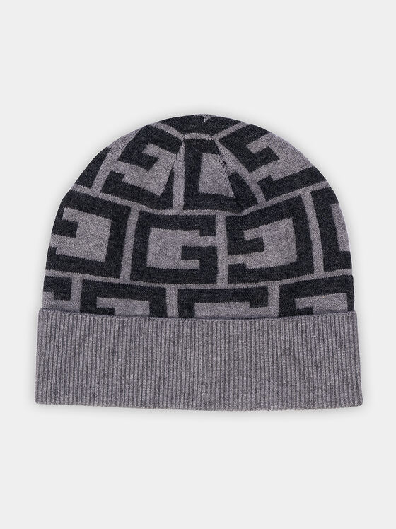 Плетена шапка с лого мотиви - 1