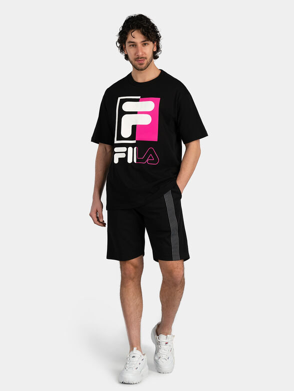 Cotton T-shirt in black - 4