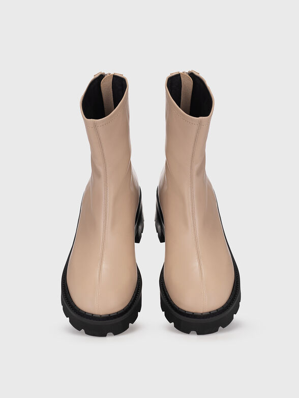 ALISTER leather boots with contrast sole - 6