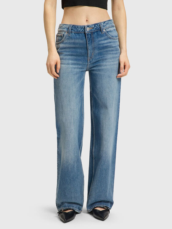 Jeans with accent logo print - 1