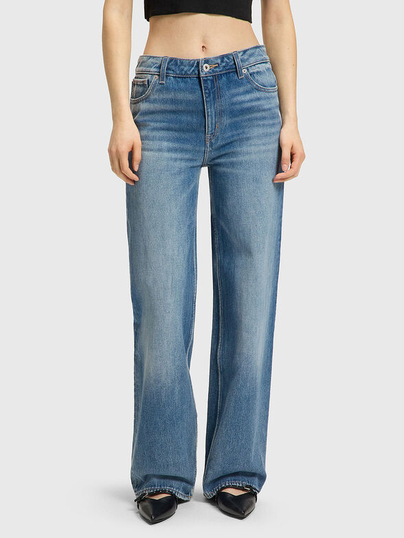 Jeans with accent logo print - 1