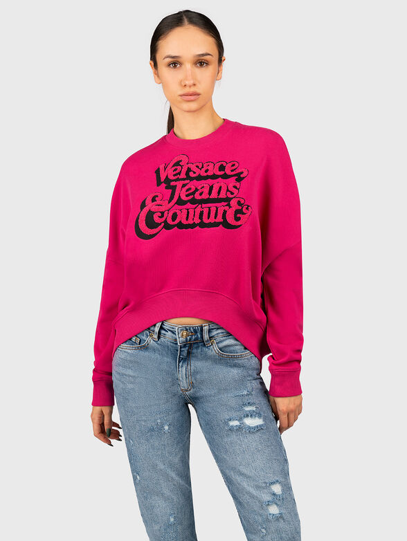 Fuxia cotton sweatshirt  - 1