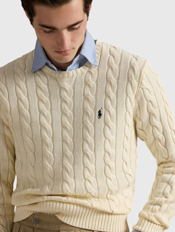 Crew neck knitted sweater - 4