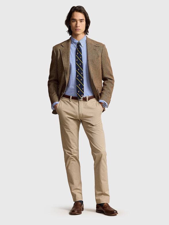 Plaid shirt with logo embroidery  - 2