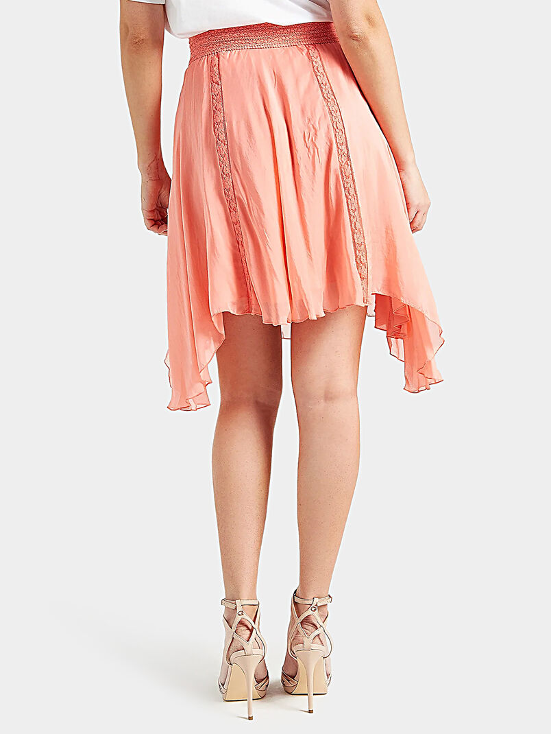 Silk blend skirt with lace details - 3