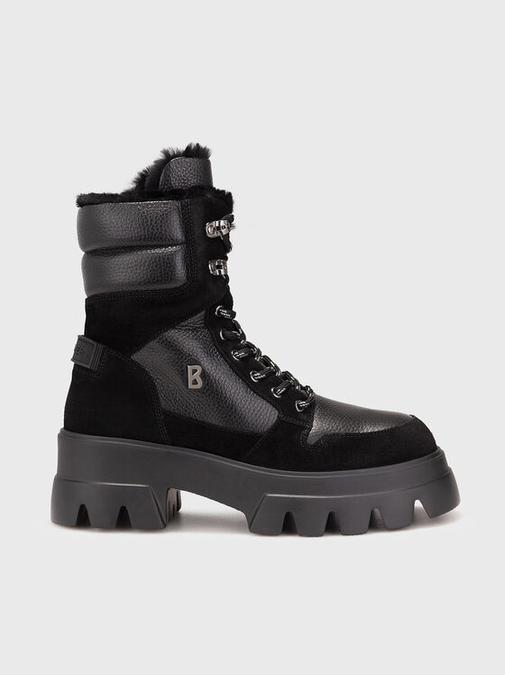 Кожени боти SAPPORO с лого детайл - 1