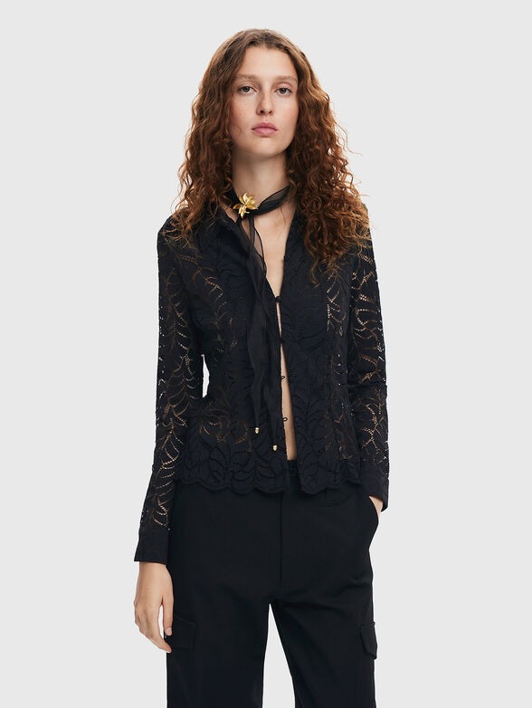 SAGA shirt with sheer effect - 1