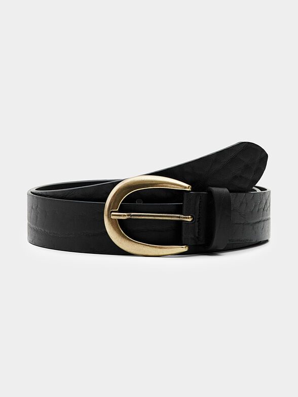 STUDS leather belt with metal details - 1