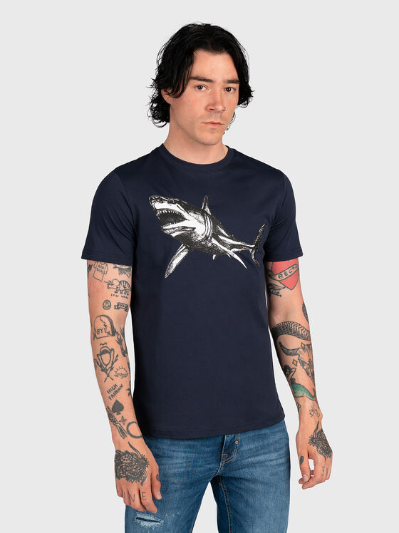 Памучна тениска с принт - 1