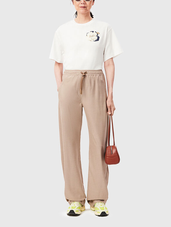 Wide legs beige pants - 2