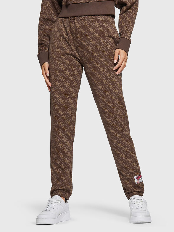 4G BANKSY Brown sports trousers - 1