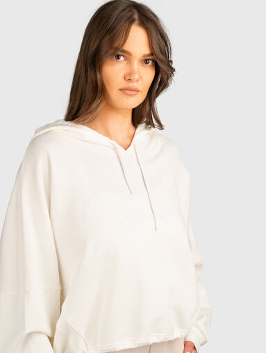 Hooded sweatshirt with elastic waist - 4