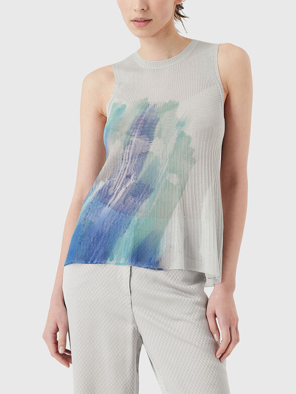 Knitted viscose blend top - 1