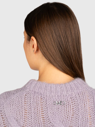 Wool blend dress with round neck - 3