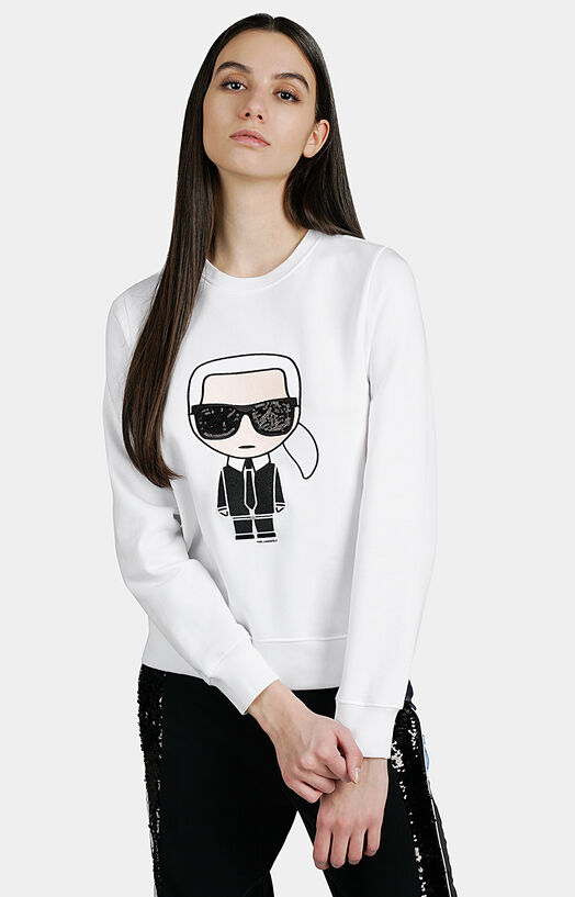Karl Lagerfeld Sweater Price White Sweatshirt With Embroidery