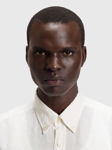 Linen shirt in blue color - 4