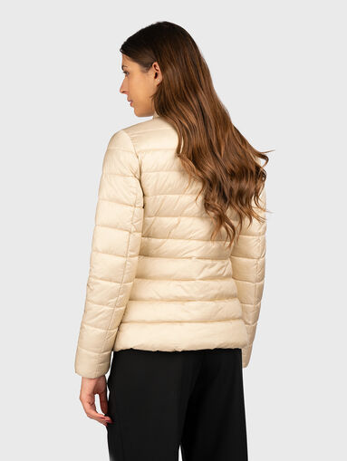 Quilted jacket AVERY in beige with scarf - 3