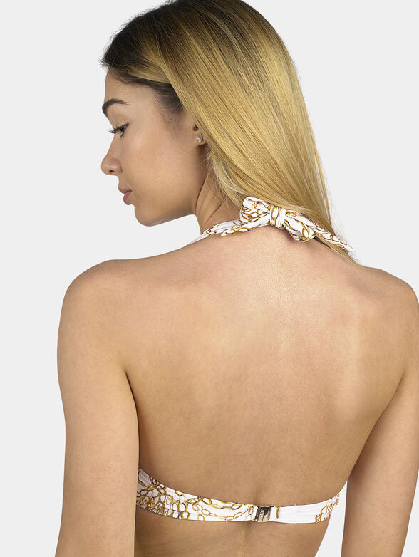 Bikini bra with print in gold - 3