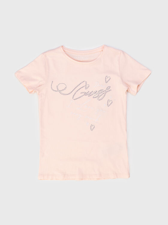 T-shirt with logo in light blue - 1