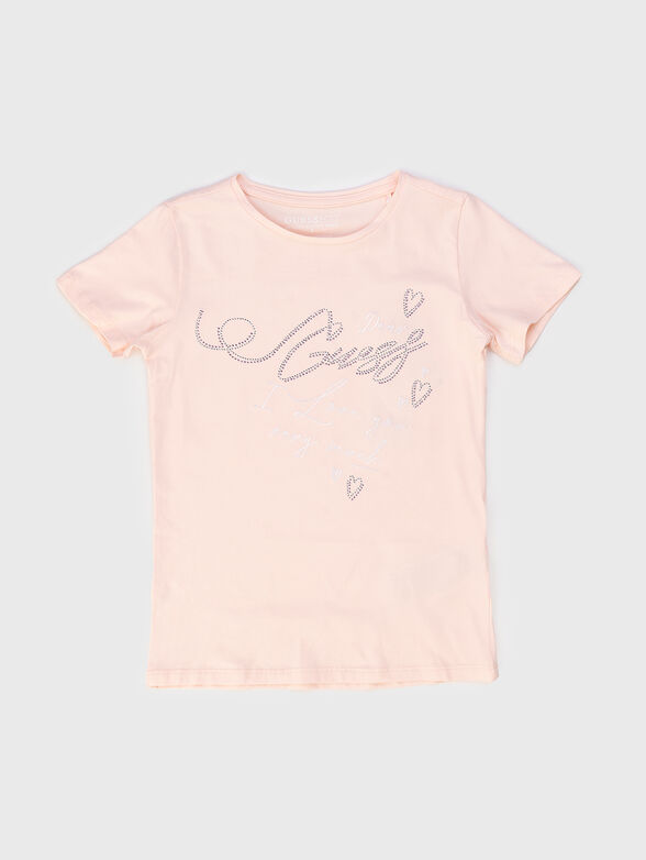 T-shirt with logo in light blue - 1